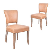 Chartwell Home Polendina Cowhide Leather Dining Chairs