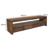 Chartwell Home Bradford Mango Wood Entertainment Unit