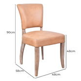 Chartwell Home Polendina Cowhide Leather Dining Chairs