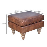 Chartwell Home Venigni Cowhide Leather Ottoman