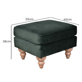 Chartwell Home Venigni Velvet Ottoman