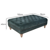 Chartwell Home Manus Velvet Ottoman
