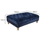 Chartwell Home Manus Velvet Ottoman