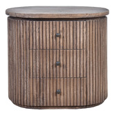 Chartwell Home Giovan Reclaimed Elm Wood Side Table