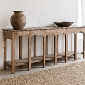 Chartwell Home Therese Reclaimed Elm Wood Console Table