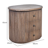 Chartwell Home Giovan Reclaimed Elm Wood Side Table