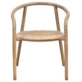 Chartwell Home Emma Oak Wood &amp; Rattan Dining Chair