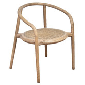 Chartwell Home Emma Oak Wood &amp; Rattan Dining Chair