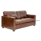 Chartwell Home Peyton 2 Seater Cowhide Leather Sofa