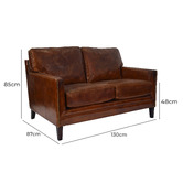 Chartwell Home Vickers 2 Seater Leather Sofa