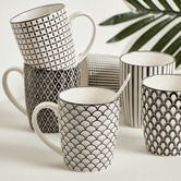 Maddison Lane 6 Piece Ava 300ml Ceramic Mug Set