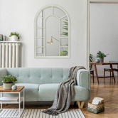 Maddison Lane Arched Vault Iron Mirror