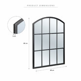 Maddison Lane Arched Marais Iron Mirror