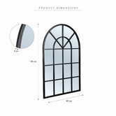 Maddison Lane Large Arched Grace Iron Mirror