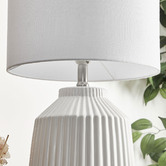 Maddison Lane Pleat Stoneware Table Lamp