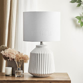Maddison Lane Pleat Stoneware Table Lamp