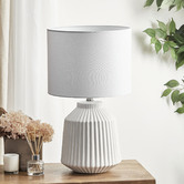 Maddison Lane Pleat Stoneware Table Lamp