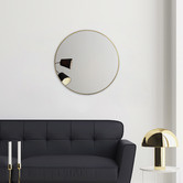 Maddison Lane Linda Round Stainless Steel Wall Mirror