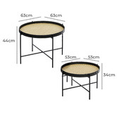 Maddison Lane 2 Piece Lindi Rattan Coffee Table Set