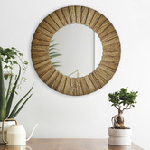 Maddison Lane Java Paulownia Wood Wall Mirror | Temple & Webster