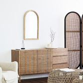 Maddison Lane Emmy Arched Rattan Mirror