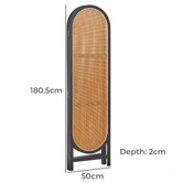 Maddison Lane Kojo 3 Panel Rattan Room Divider