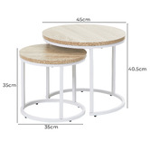 Maddison Lane 2 Piece Derek Nesting Side Table Set