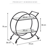 Maddison Lane Diocles Steel Bar Cart