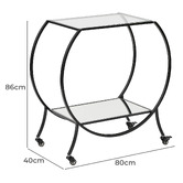 Maddison Lane Seresee Steel Bar Cart