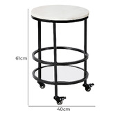 Maddison Lane Saphirra Marble Bar Cart