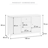 Maddison Lane Turner 3 Drawer Sideboard