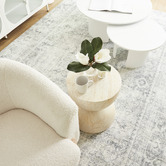 Maddison Lane Rosendal Travertine-Look Side Table