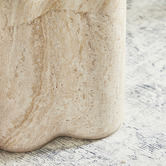 Maddison Lane Chase Travertine-Look Side Table