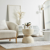 Maddison Lane Rosendal Travertine-Look Side Table