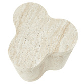 Maddison Lane Chase Travertine-Look Side Table