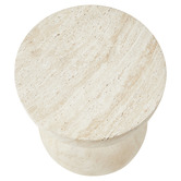 Maddison Lane Rosendal Travertine-Look Side Table