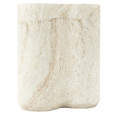 Maddison Lane Chase Travertine-Look Side Table