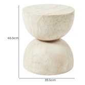 Maddison Lane Rosendal Travertine-Look Side Table