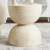 Maddison Lane Rosendal Travertine-Look Side Table