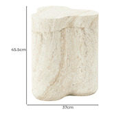 Maddison Lane Chase Travertine-Look Side Table