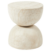 Maddison Lane Rosendal Travertine-Look Side Table