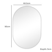 Maddison Lane 90cm Nova Oval Aluminium Wall Mirror