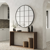 Maddison Lane Marika Round Iron Wall Mirror