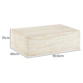 Maddison Lane Penelope Travertine-Look Coffee Table