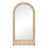 Maddison Lane Linus Arched Rattan Full Length Mirror