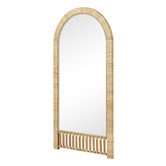 Maddison Lane Linus Arched Rattan Full Length Mirror