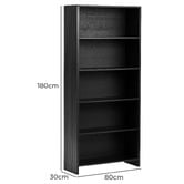 Maddison Lane Hiraiya 5 Shelf Bookcase