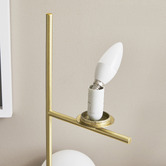 Maddison Lane Zuri Iron Opal Glass Table Lamp