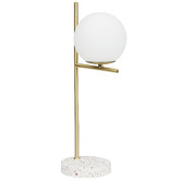 Maddison Lane Zuri Iron Opal Glass Table Lamp