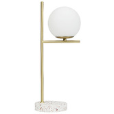 Maddison Lane Zuri Iron Opal Glass Table Lamp